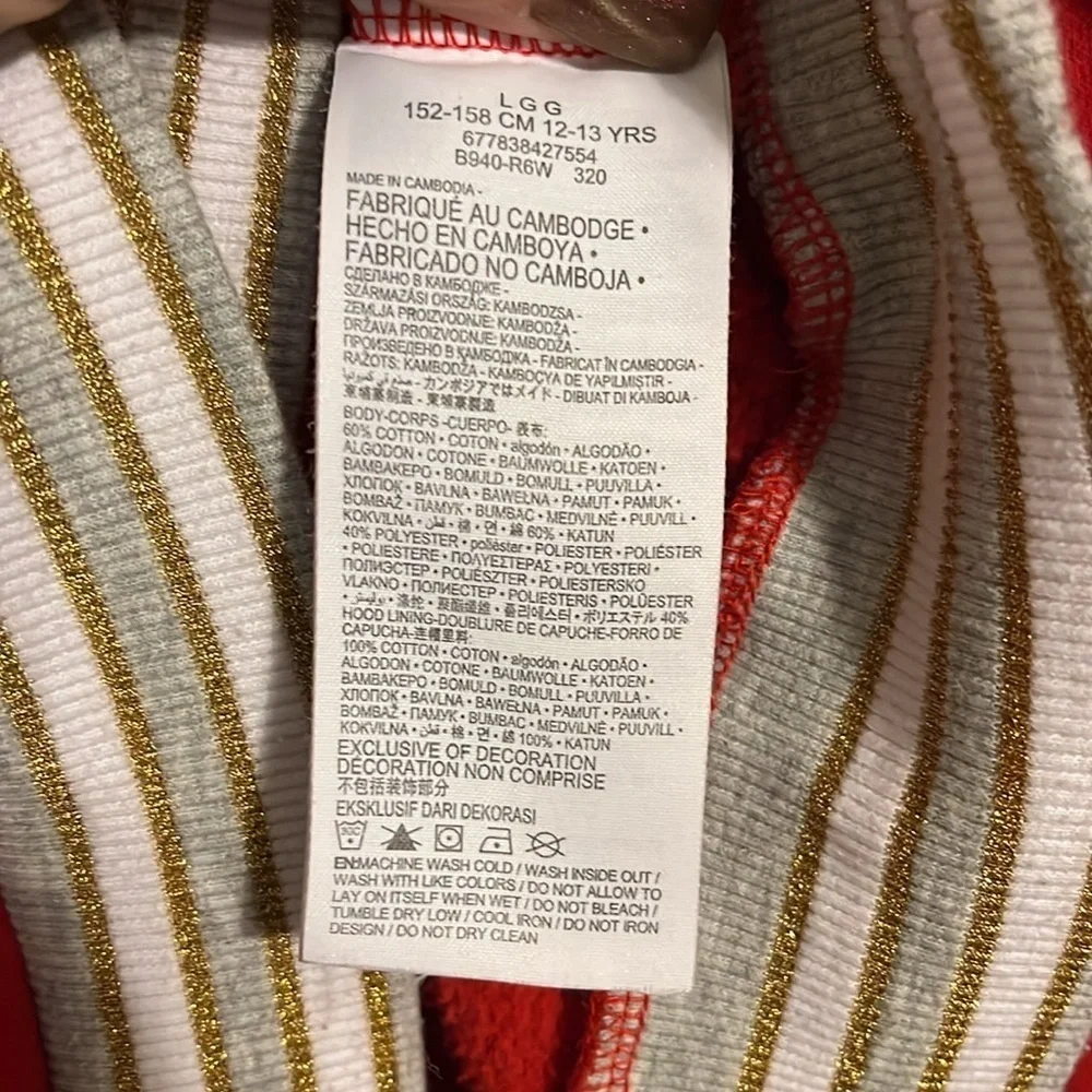 Levi’s red sweatshirt hoodie